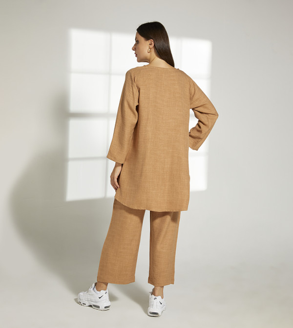 Moistreet  Co-Ord Set - Tan Co-Ord Sets