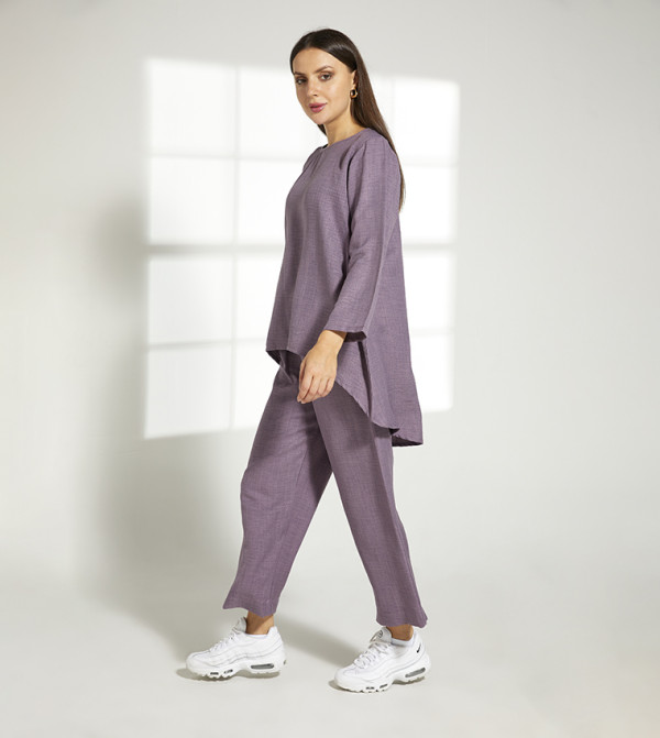 Moistreet  Co-Ord Set - Purple Co-Ord Sets