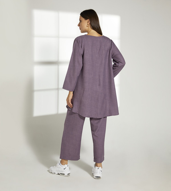 Moistreet  Co-Ord Set - Purple Co-Ord Sets