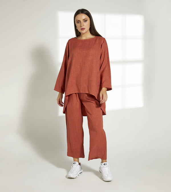 Moistreet  Co-Ord Set - Orange Co-Ord Sets