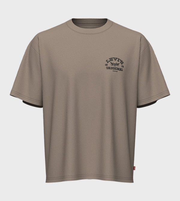 ليفايز  ملابس - بني  Round Neck T-Shirts