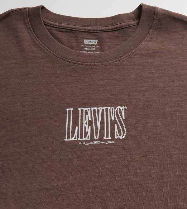 Levi's  Clothing - Brown Round Neck T-Shirts