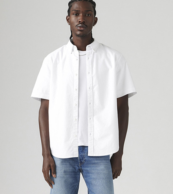 ليفايز  ملابس - أبيض Short Sleeves