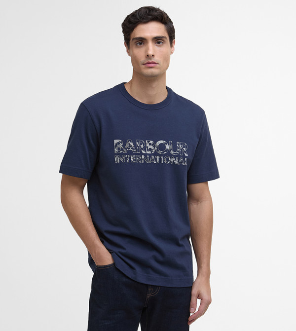 Barbour Barbour - Navy Round Neck T-Shirts