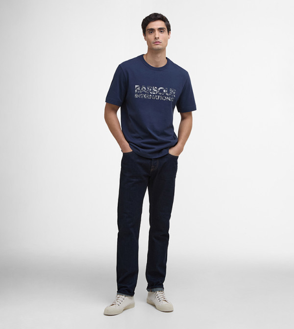 Barbour Barbour - Navy Round Neck T-Shirts