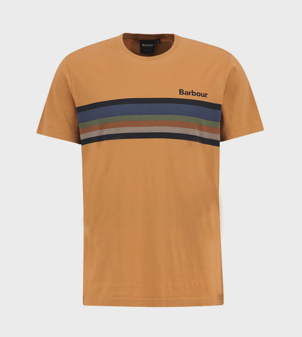 Barbour  - Orange Round Neck T-Shirts