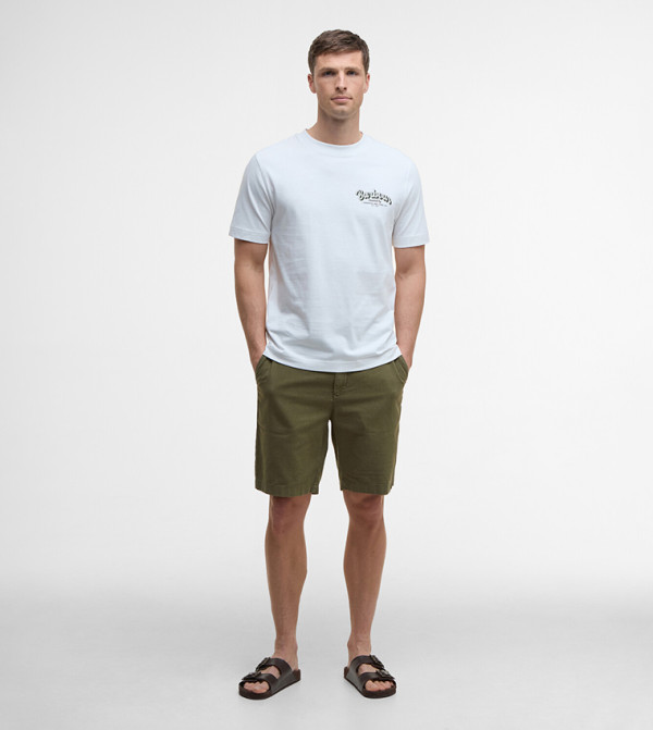 باربور باربور - أبيض  Round Neck T-Shirts