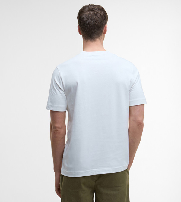 باربور باربور - أبيض  Round Neck T-Shirts