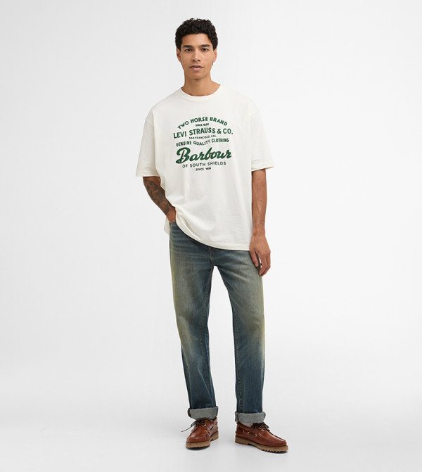 باربور باربور - أبيض Round Neck T-Shirts