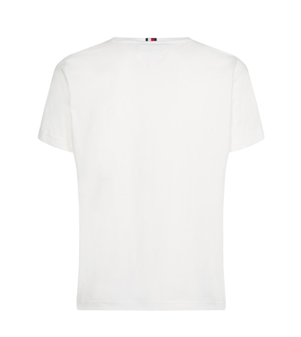Tommy Hilfiger  T-Shirts - White Round Neck T-Shirts