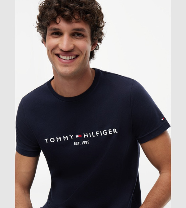 Tommy Hilfiger  Clothing - Black Round Neck T-Shirts