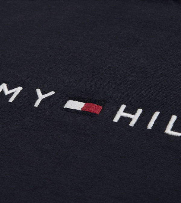 تومي هيلفيغر  ملابس - أسود Round Neck T-Shirts