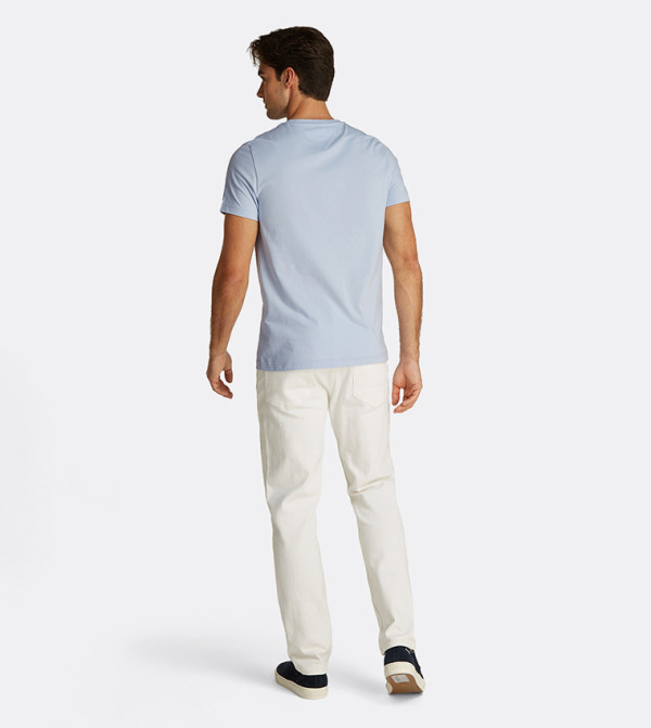 تومي هيلفيغر  ملابس - أزرق Round Neck T-Shirts