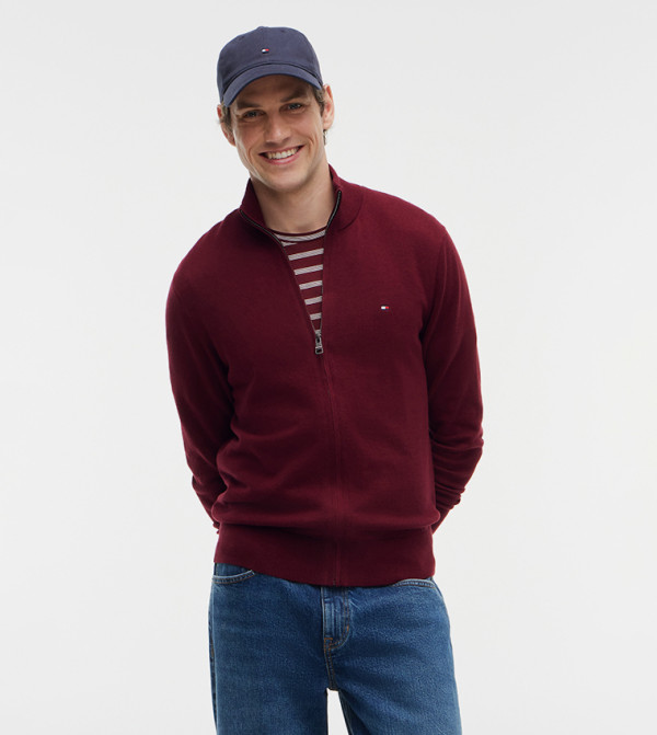 Tommy Hilfiger  Sweaters & Cardigans - Burgundy Cardigans