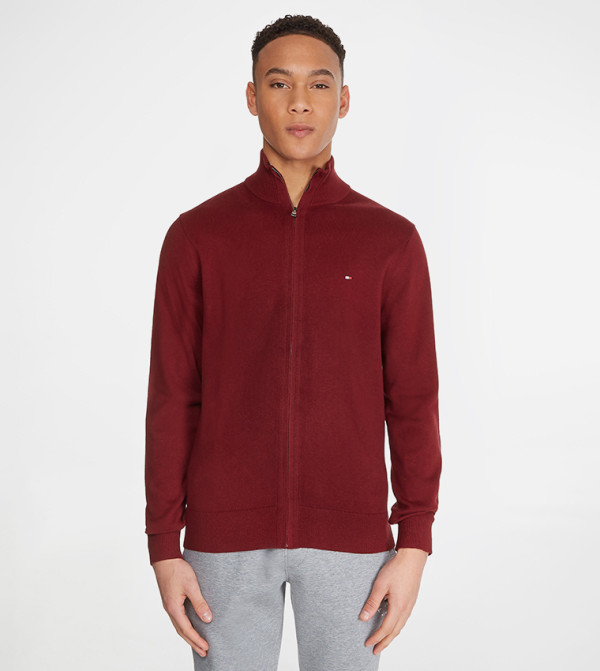 Tommy Hilfiger  Sweaters & Cardigans - Burgundy Cardigans