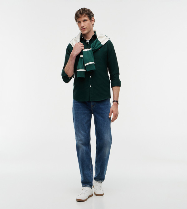 تومي هيلفيغر  قمصان - أخضر Long Sleeves