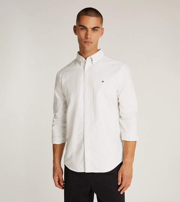 تومي هيلفيغر  أكمام قصيرة - بيج Long Sleeves