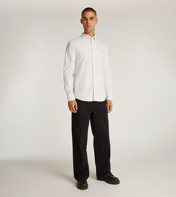 تومي هيلفيغر  أكمام قصيرة - بيج Long Sleeves