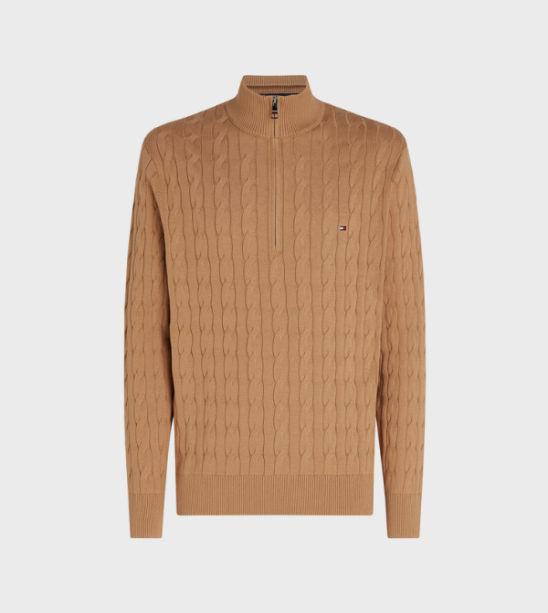 Tommy Hilfiger  Sweaters & Cardigans - Beige Round Neck Sweaters
