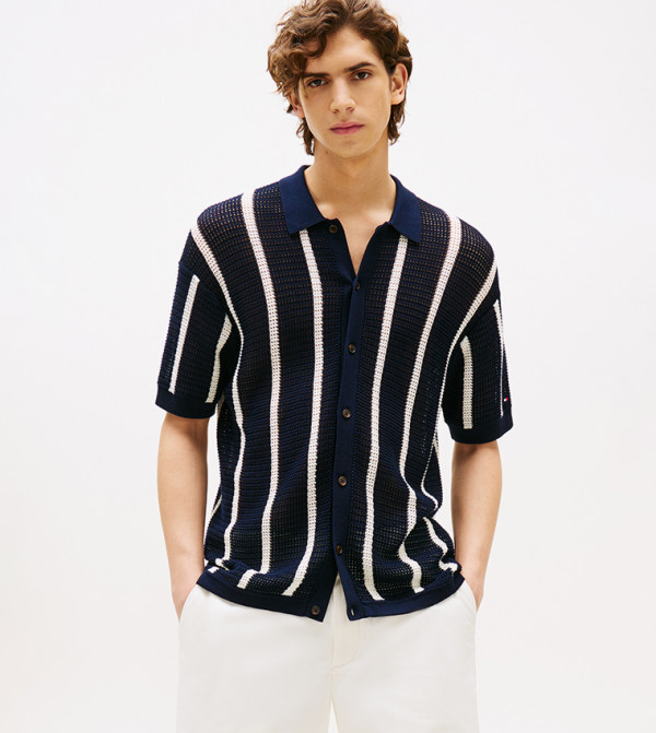 تومي هيلفيغر  ملابس - كحلي Short Sleeves