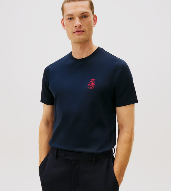 Tommy Hilfiger  T-Shirts - Navy Round Neck T-Shirts