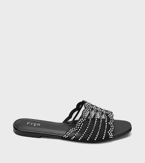 Fyor Flat Sandals - BLACK Flat Sandals