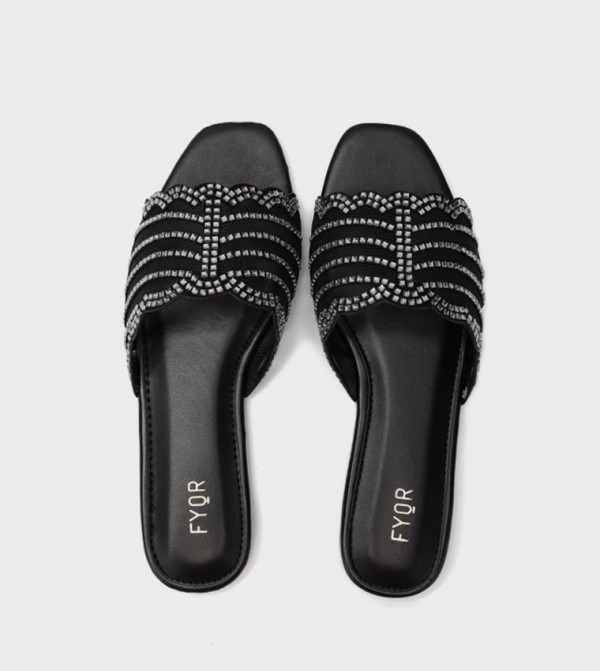 Fyor Flat Sandals - BLACK Flat Sandals