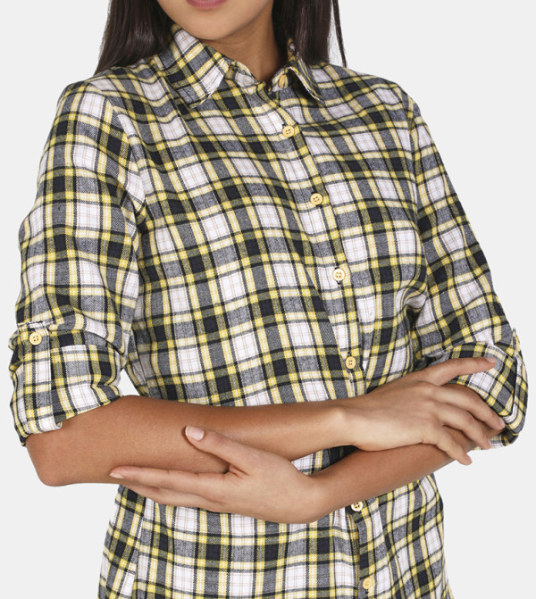 HIS & HERS Aila - Yellow Casual Dresses