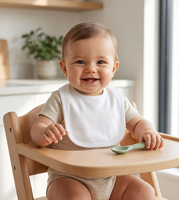 BABIES & MORE  Bibs & Hanky - White Bibs & Hanky