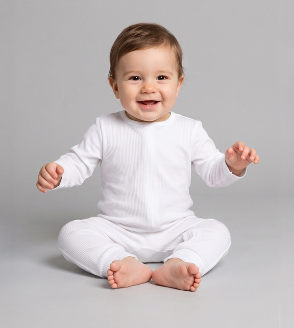 BABIES & MORE  Sleep Suits/Footies - White Sleep Suits/Footies