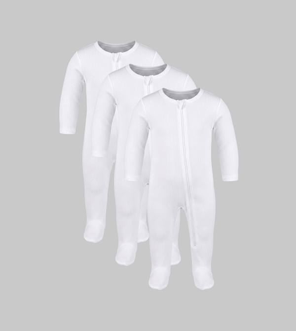 BABIES & MORE  Sleep Suits/Footies - White Sleep Suits/Footies