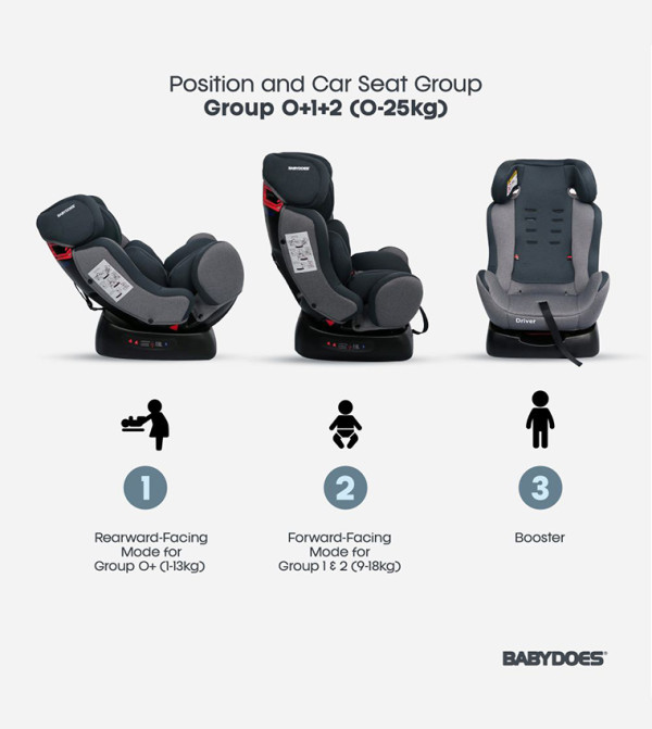 BABYDOES  Baby Car Seats - Grey Baby Car Seats