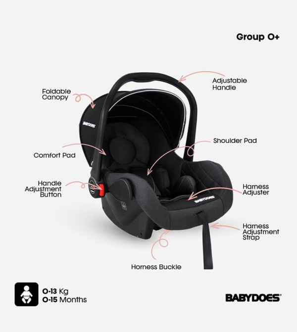 BABYDOES  - Black Baby Car Seats