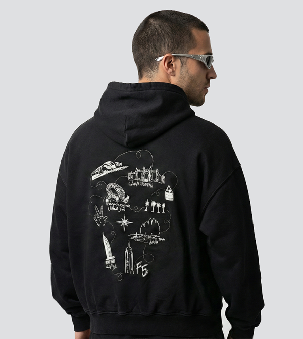 F5 F5 - BLACK Hoodies