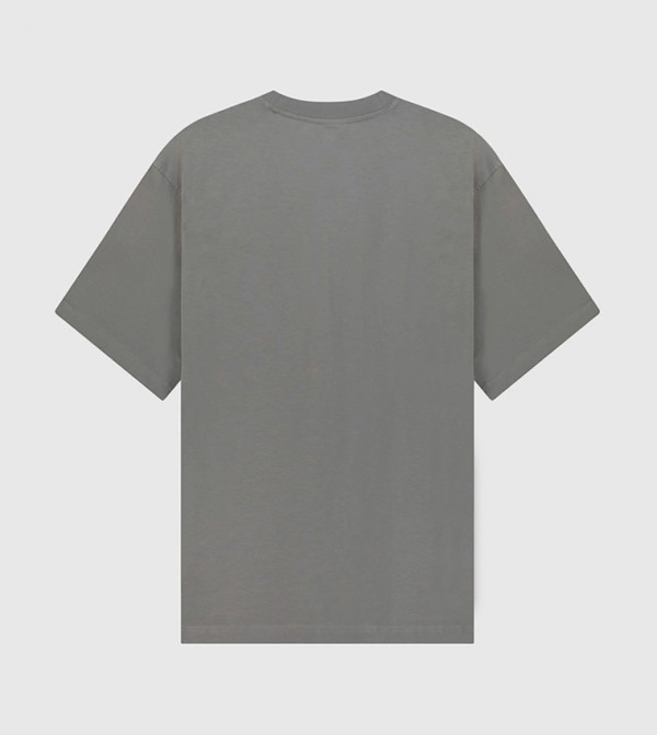 F5 F5 - Grey Round Neck T-Shirts
