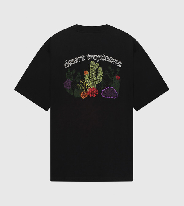 F5 F5 - BLACK Round Neck T-Shirts