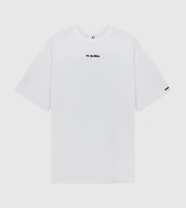 F5 F5 - White Round Neck T-Shirts