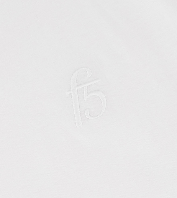 F5 F5 - White Round Neck T-Shirts