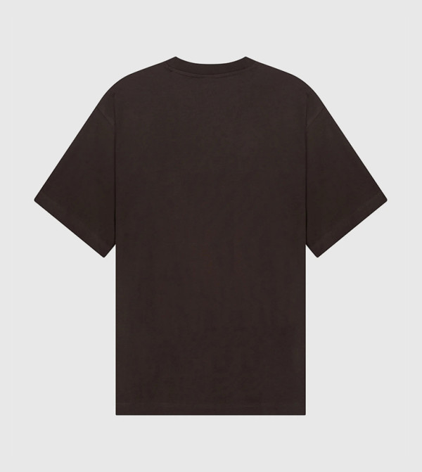 F5 F5 - Brown Round Neck T-Shirts