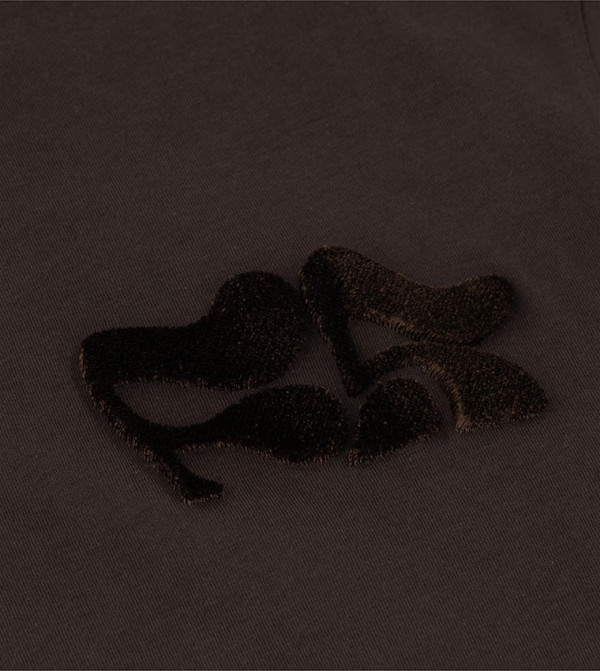 F5 F5 - Brown Round Neck T-Shirts