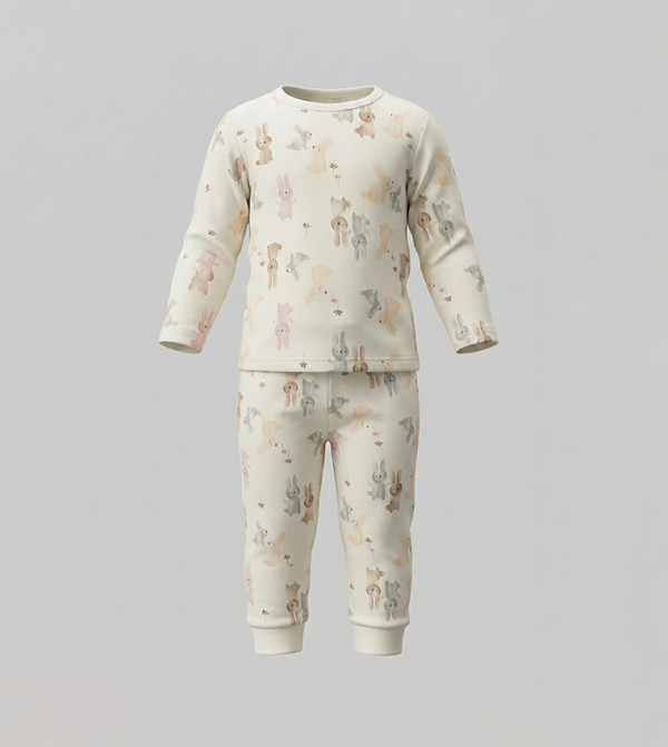 بيبيز آند مور بيبيز آند مور  - أوف وايت  مجموعات بلايز وبيجامة