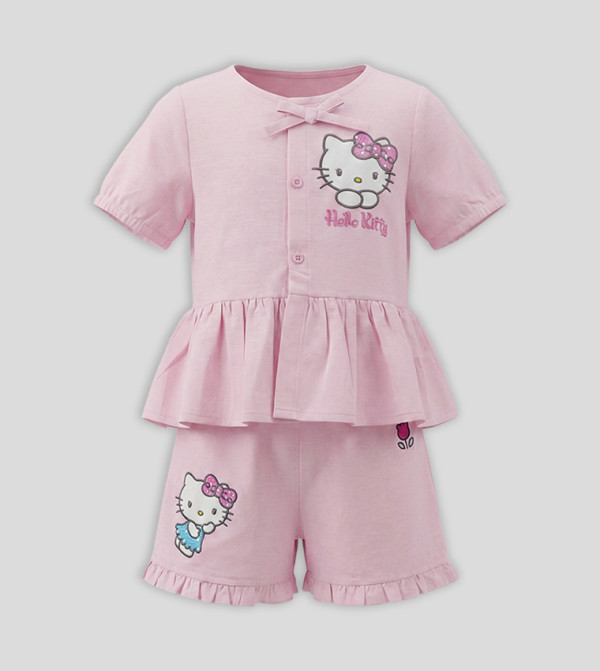 BABIES & MORE  - Pink Top & Shorts