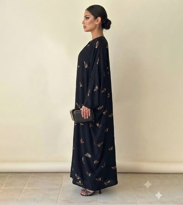 Nikias  Arabian Clothing - BLACK Abayas