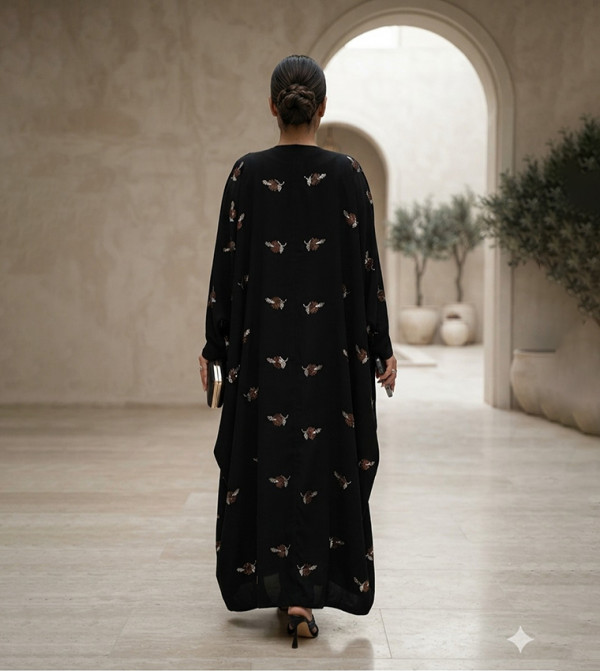 Nikias  Arabian Clothing - BLACK Abayas