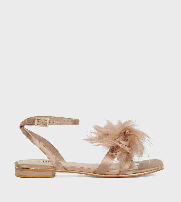 Dune London  Shoes - Gold Flat Sandals
