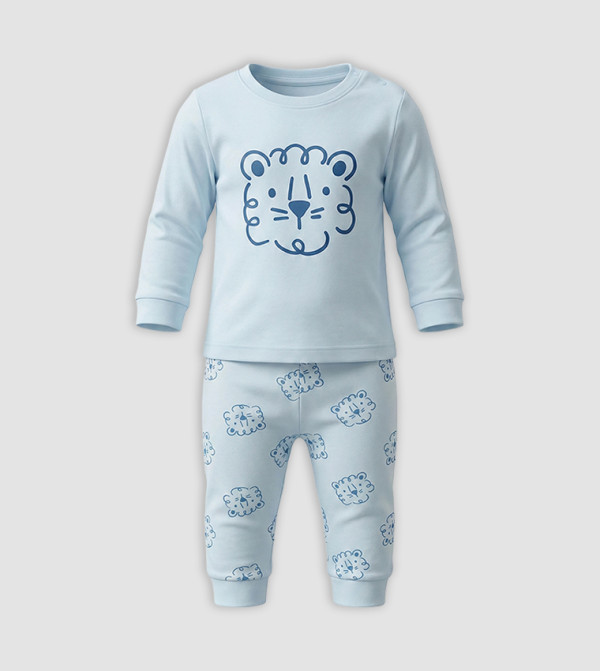 BABIES & MORE BABIES & MORE - Light Blue Top & Pyjama Sets