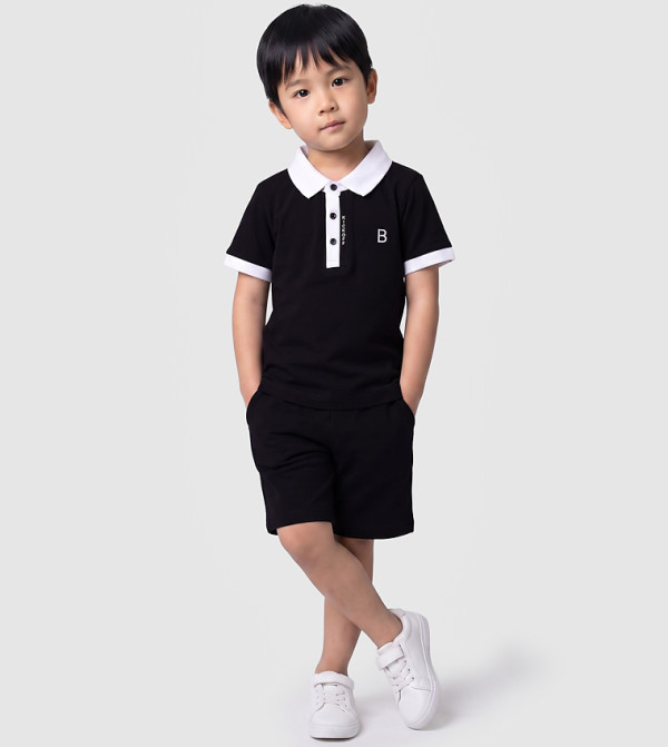 BABIES & MORE  Top & Shorts - Navy Top & Shorts