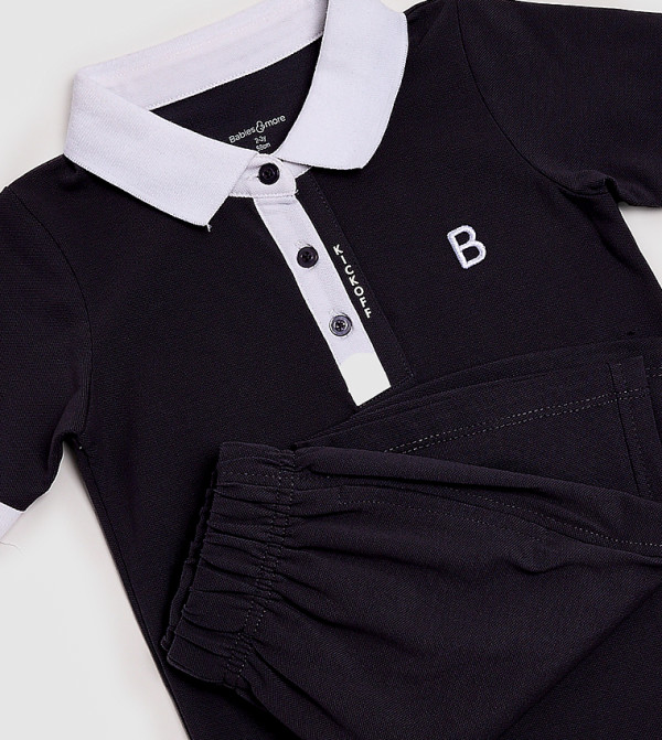 BABIES & MORE  Top & Shorts - Navy Top & Shorts