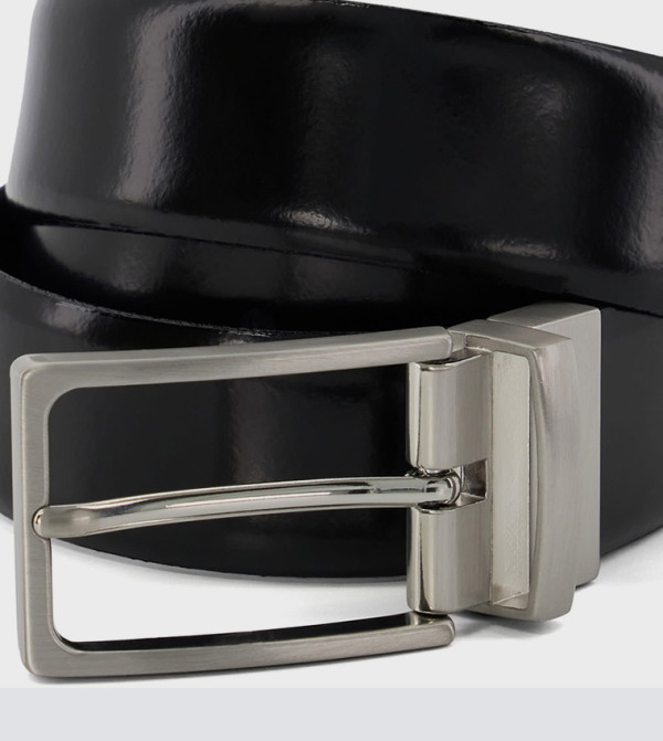 ديون لندن  أحزمة جلدية - أسود Leather Belts
