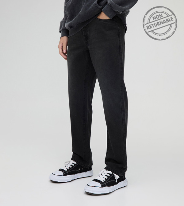 بوهو مان  b-24h - رمادي Straight Jeans